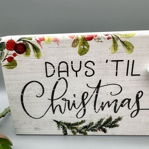 Sincere Surroundings wooden Countdoen to Christmas sign - Picture 7 of 7